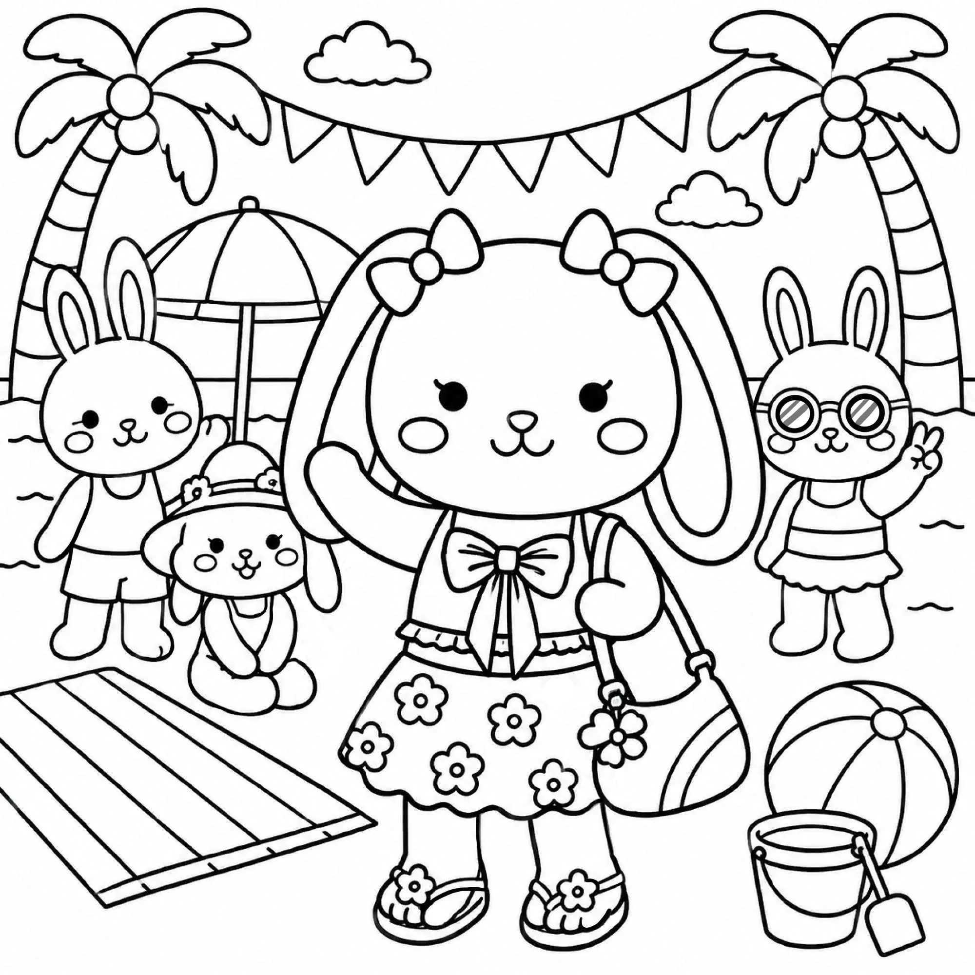 A peek inside the book — uncolored page